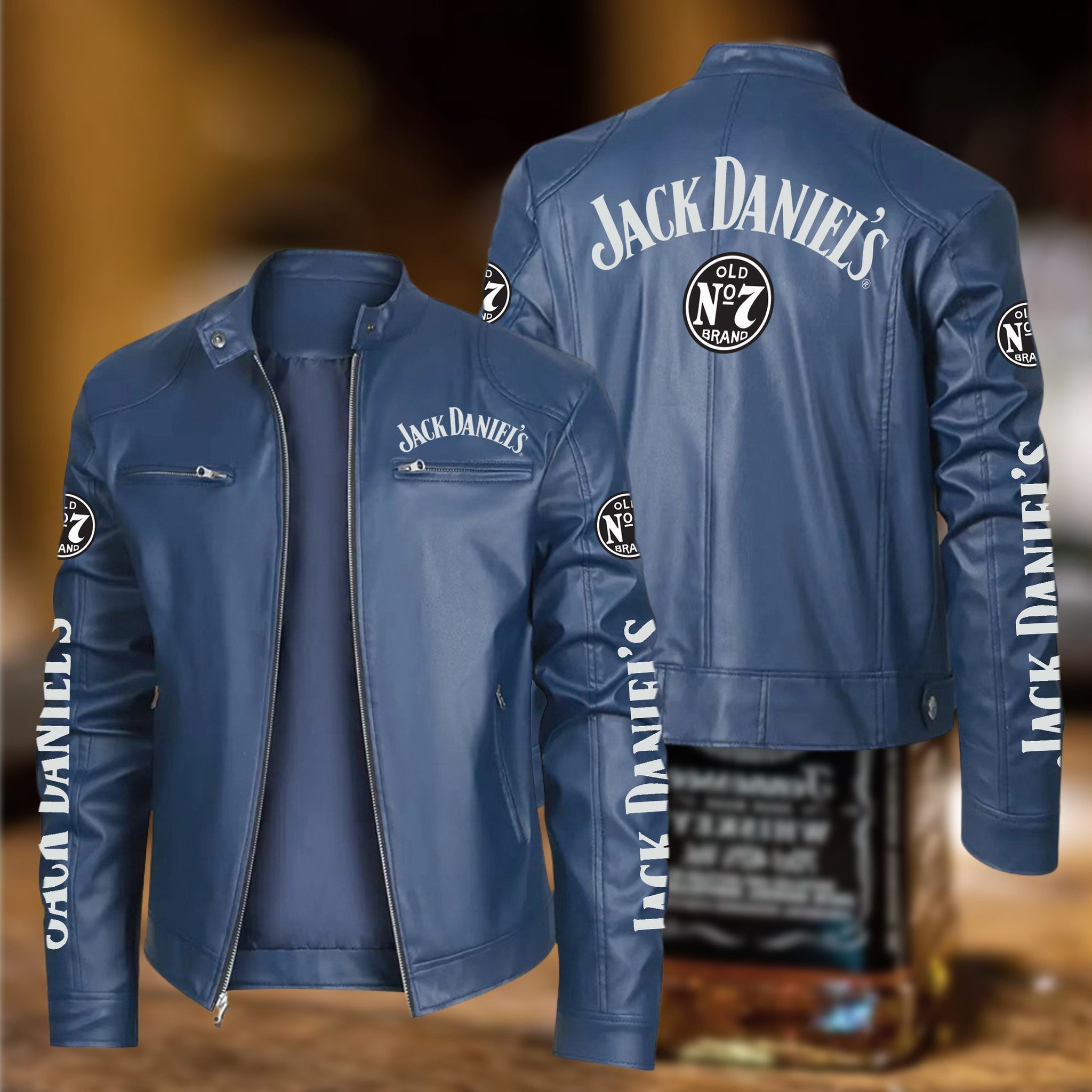 Jack Daniel's Whiskey Style Leather Jacket For Fans