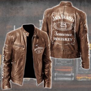 Jack Daniel's Whiskey Style Leather Jacket For Fans