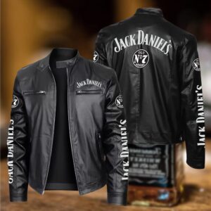 Jack Daniel's Whiskey Style Leather Jacket For Fans