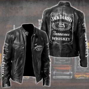 Jack Daniel's Whiskey Style Leather Jacket For Fans