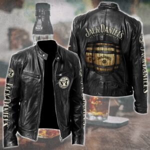 Jack Daniel's Whiskey Style Leather Jacket For Fans
