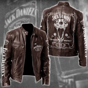Jack Daniel's Whiskey Style Leather Jacket For Fans