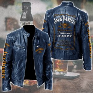 Jack Daniel's Whiskey Style Leather Jacket For Fans