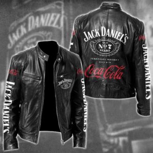 Jack Daniel's Whiskey Style Leather Jacket For Fans