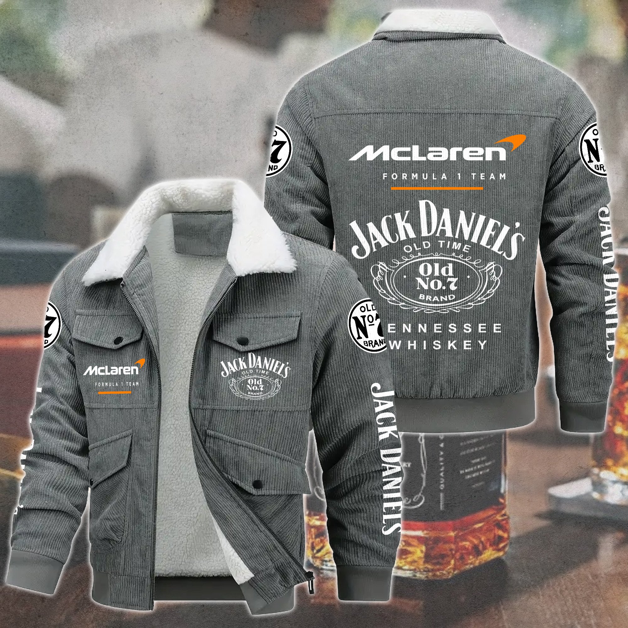 Jack Daniel's Whiskey Style Thermal Cotton Jacket Prim For Fans