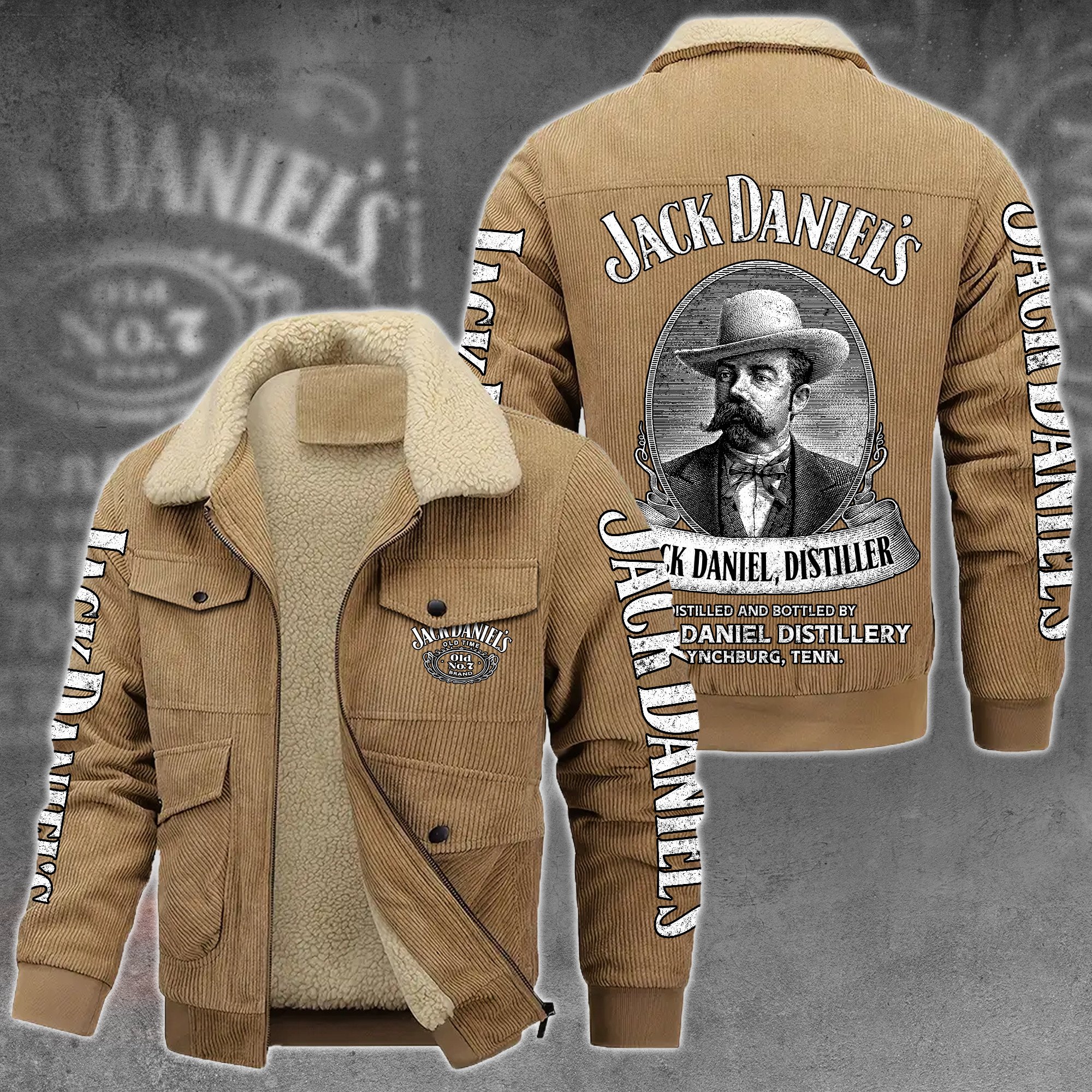 Jack Daniel's Whiskey Style Thermal Cotton Jacket Prim For Fans