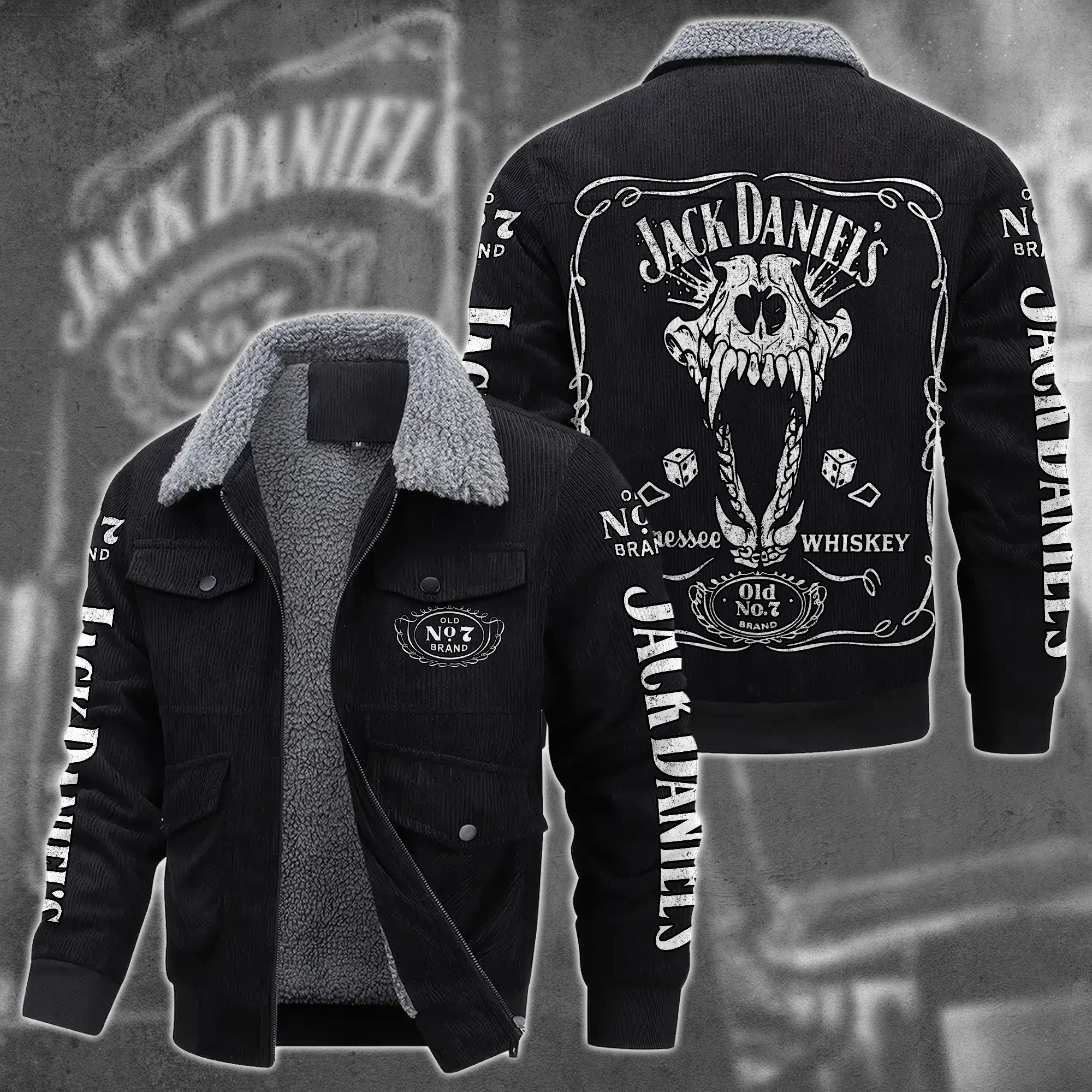 Jack Daniel's Whiskey Style Thermal Cotton Jacket Prim For Fans