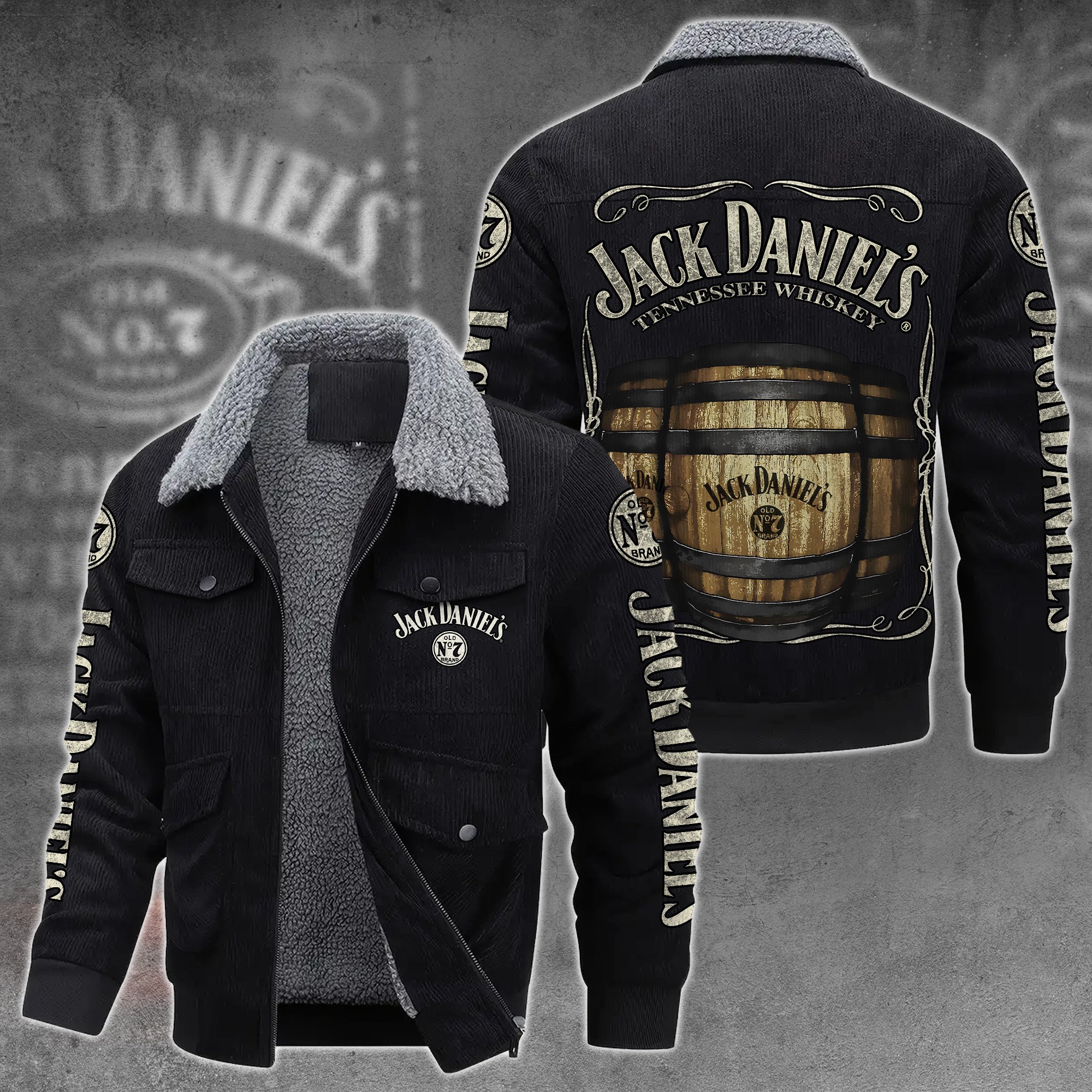 Jack Daniel's Whiskey Style Thermal Cotton Jacket Prim For Fans