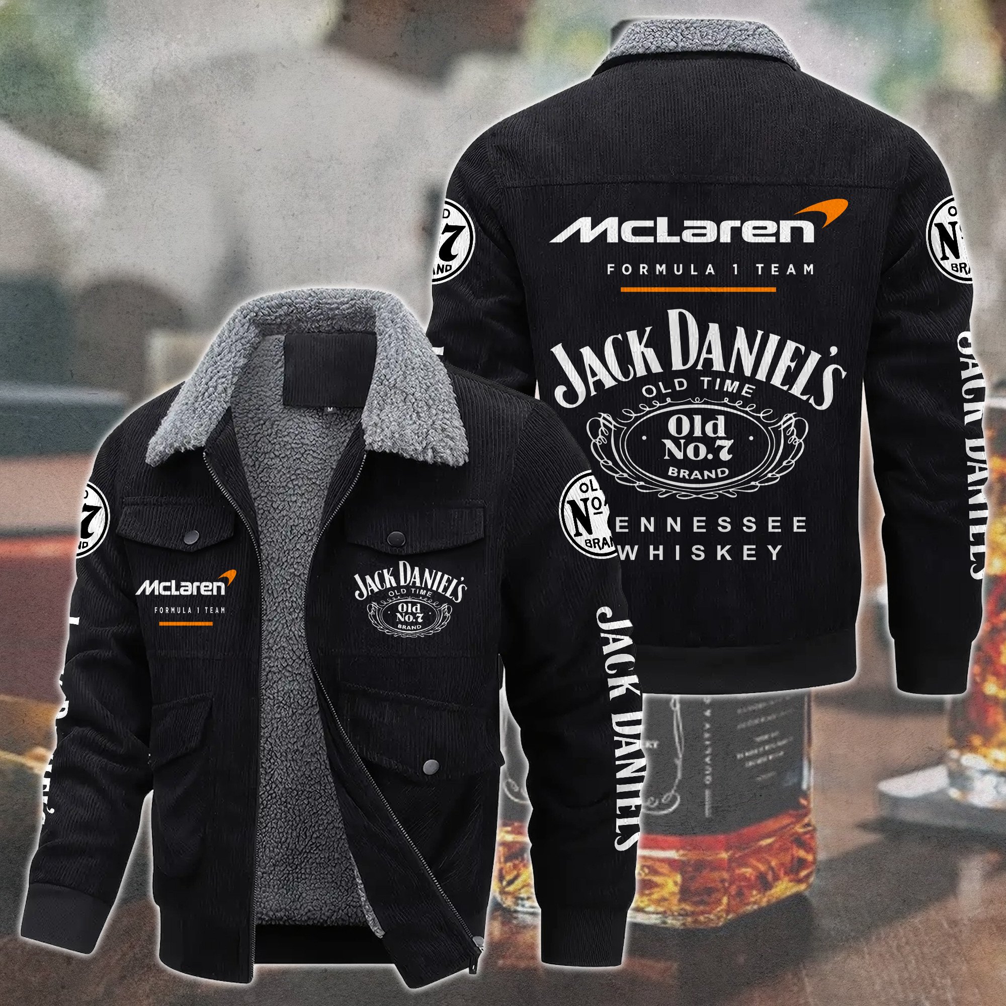 Jack Daniel's Whiskey Style Thermal Cotton Jacket Prim For Fans