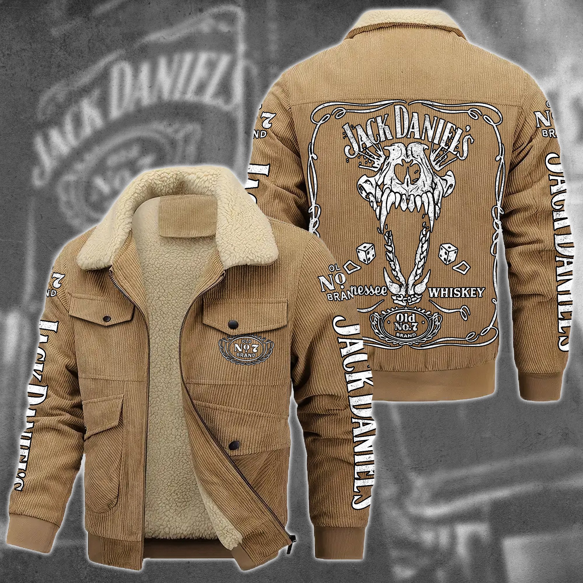 Jack Daniel's Whiskey Style Thermal Cotton Jacket Prim For Fans