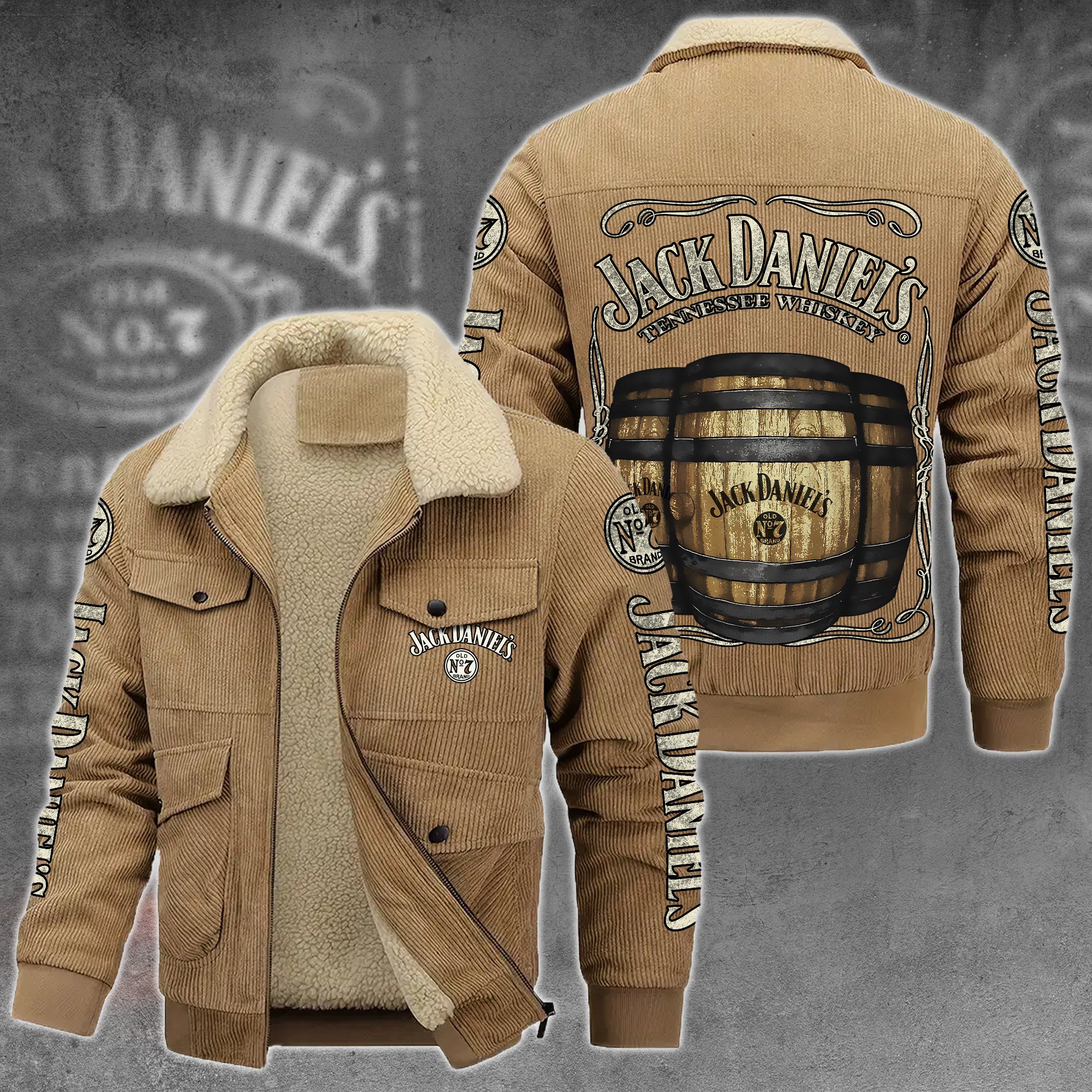 Jack Daniel's Whiskey Style Thermal Cotton Jacket Prim For Fans