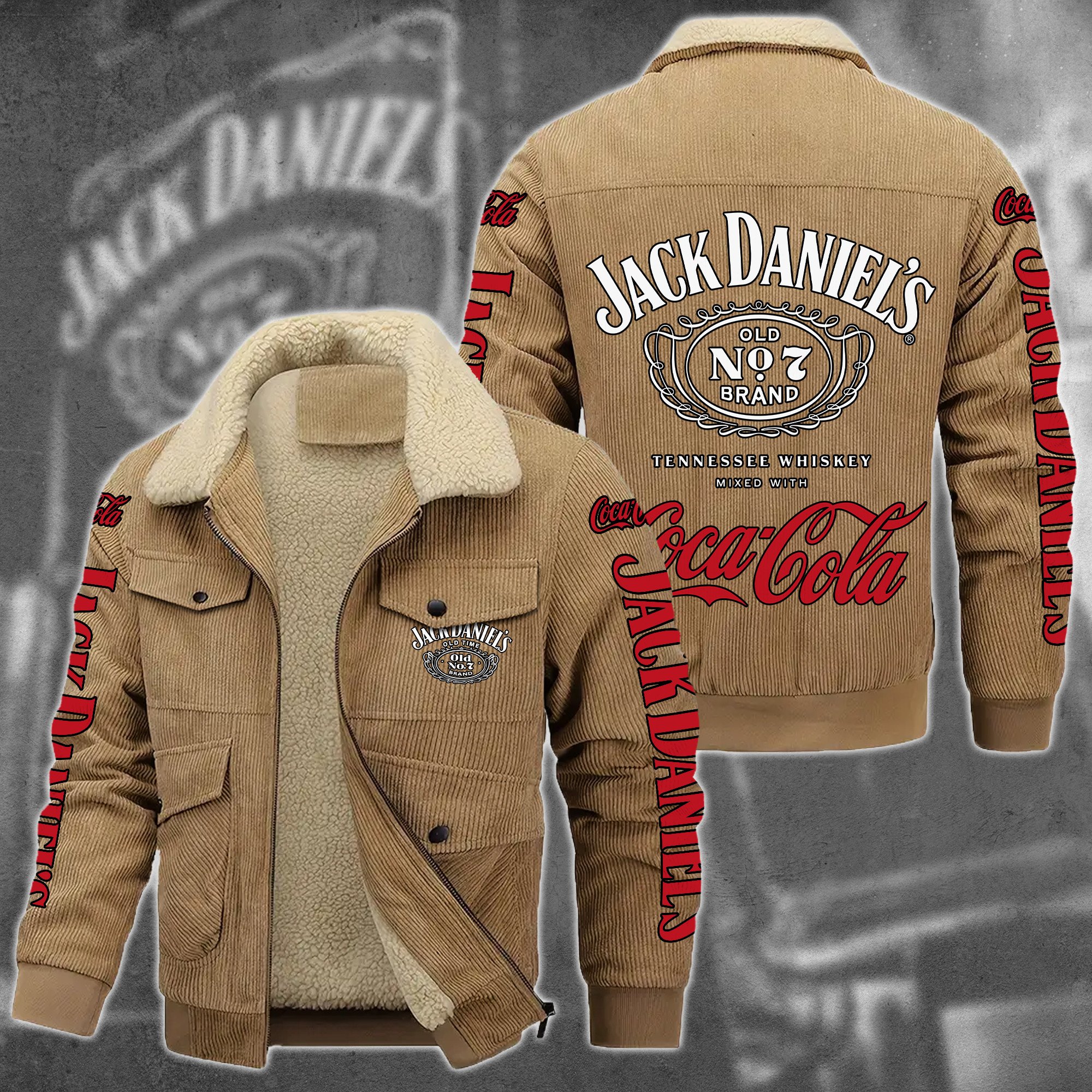 Jack Daniel's Whiskey Style Thermal Cotton Jacket Prim For Fans