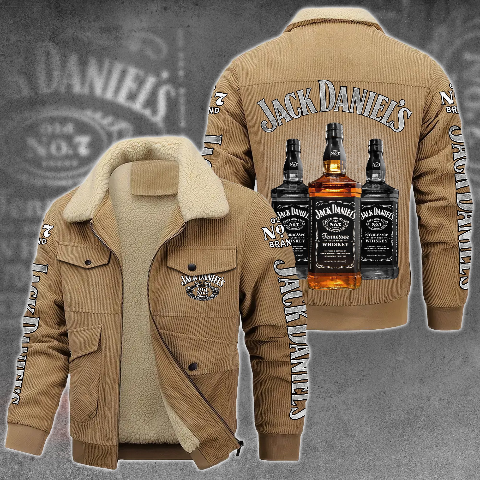 Jack Daniel's Whiskey Style Thermal Cotton Jacket Prim For Fans