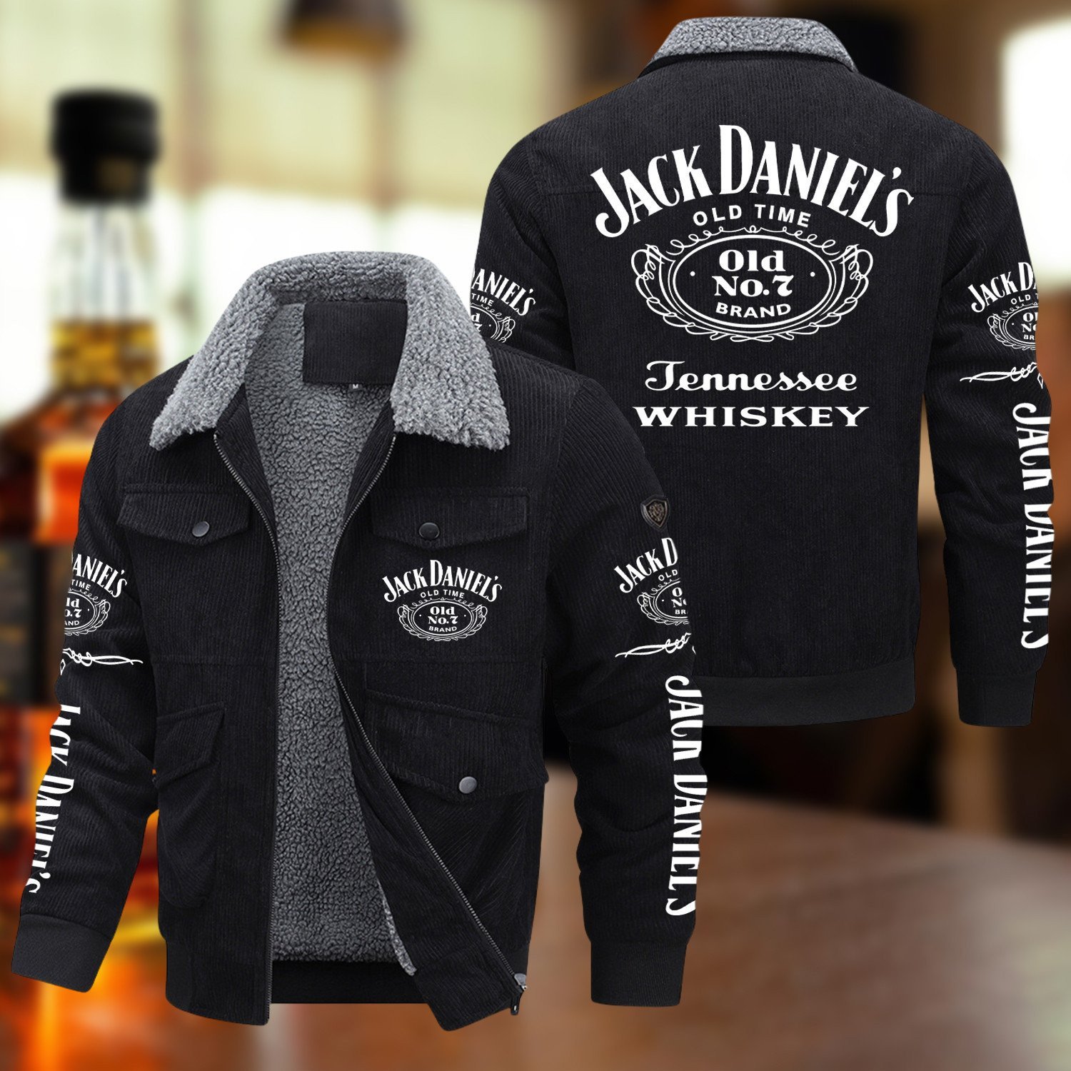 Jack Daniel's Whiskey Style Thermal Cotton Jacket Prim For Fans