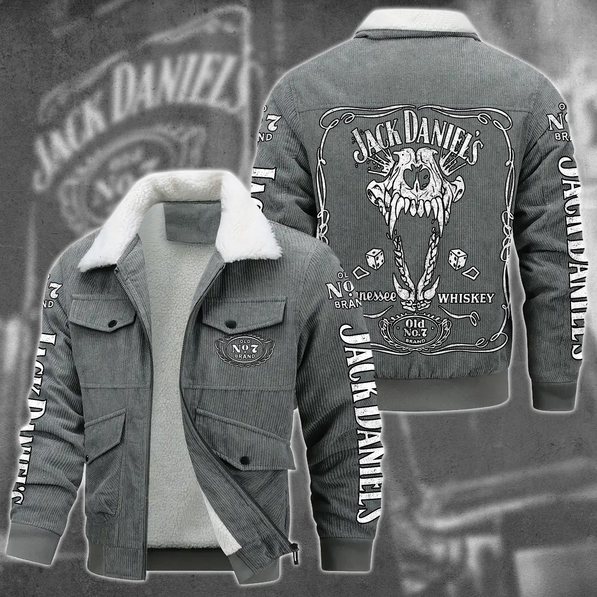 Jack Daniel's Whiskey Style Thermal Cotton Jacket Prim For Fans