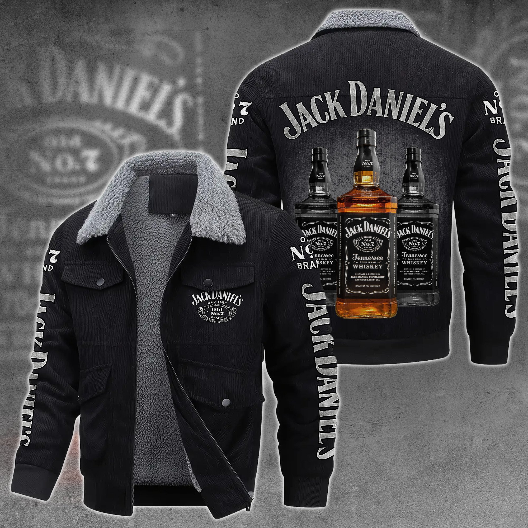 Jack Daniel's Whiskey Style Thermal Cotton Jacket Prim For Fans