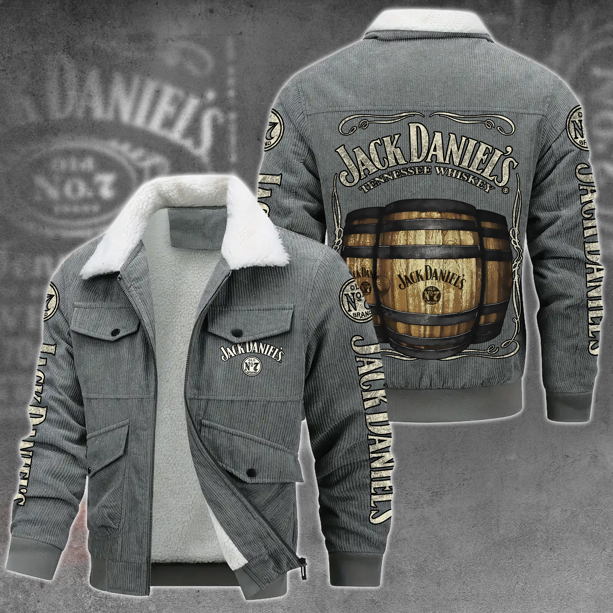Jack Daniel's Whiskey Style Thermal Cotton Jacket Prim For Fans