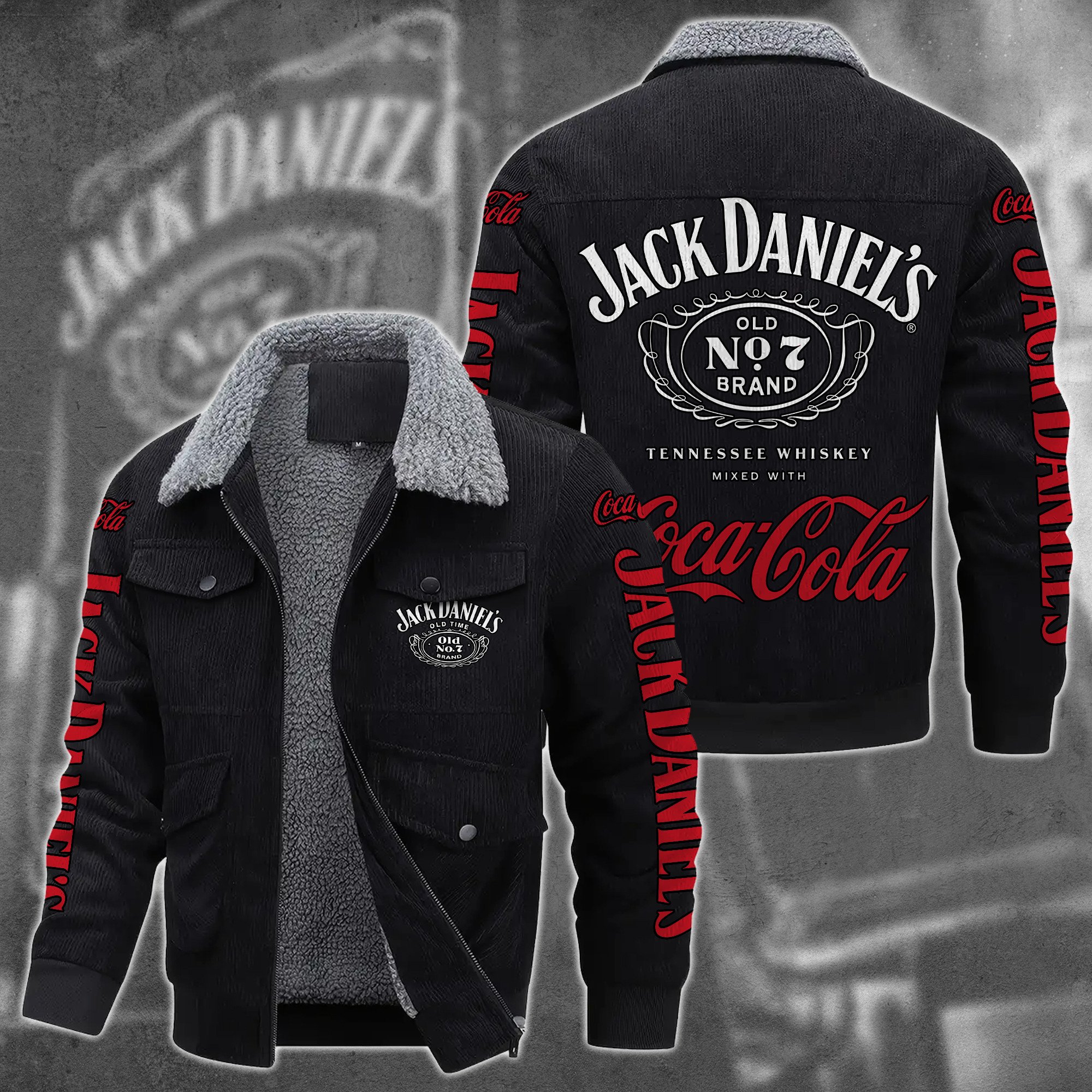 Jack Daniel's Whiskey Style Thermal Cotton Jacket Prim For Fans