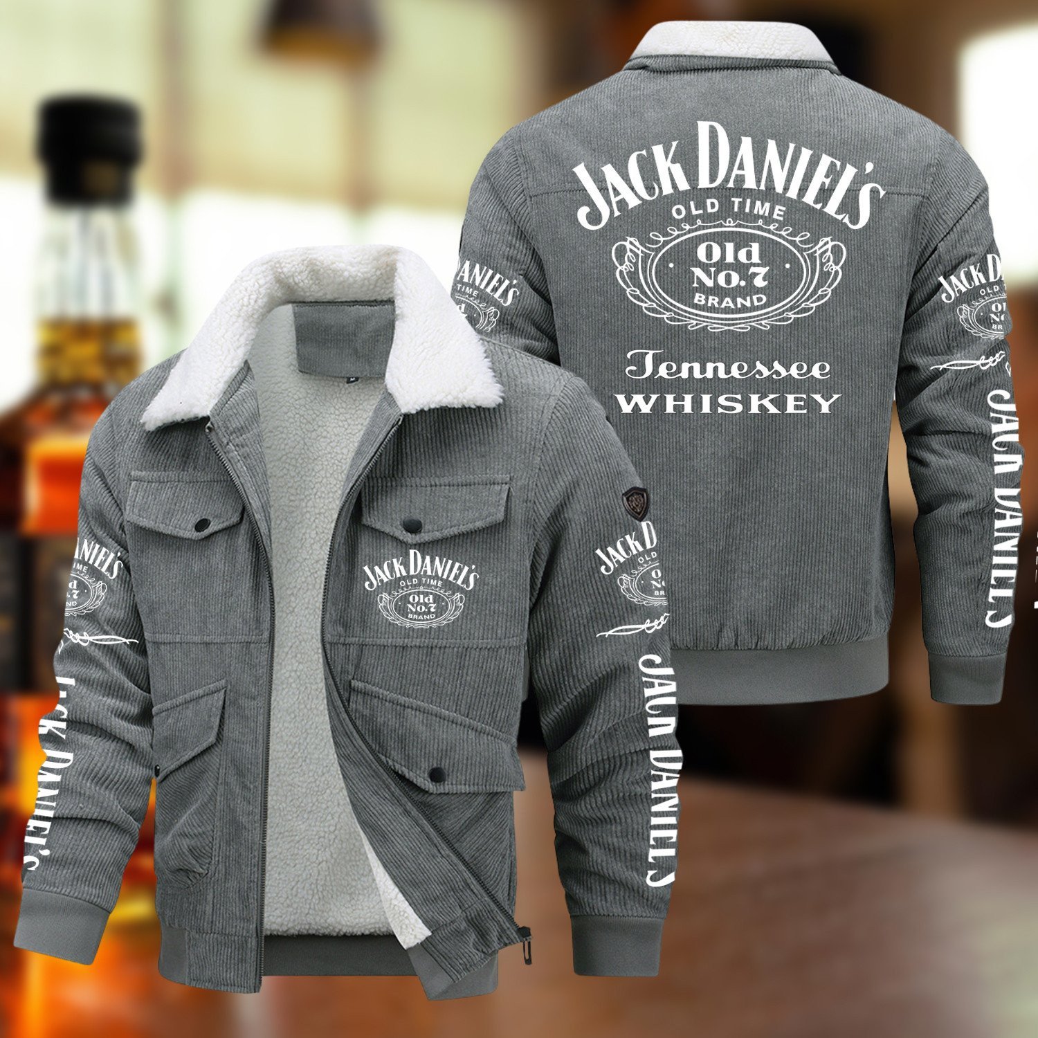 Jack Daniel's Whiskey Style Thermal Cotton Jacket Prim For Fans