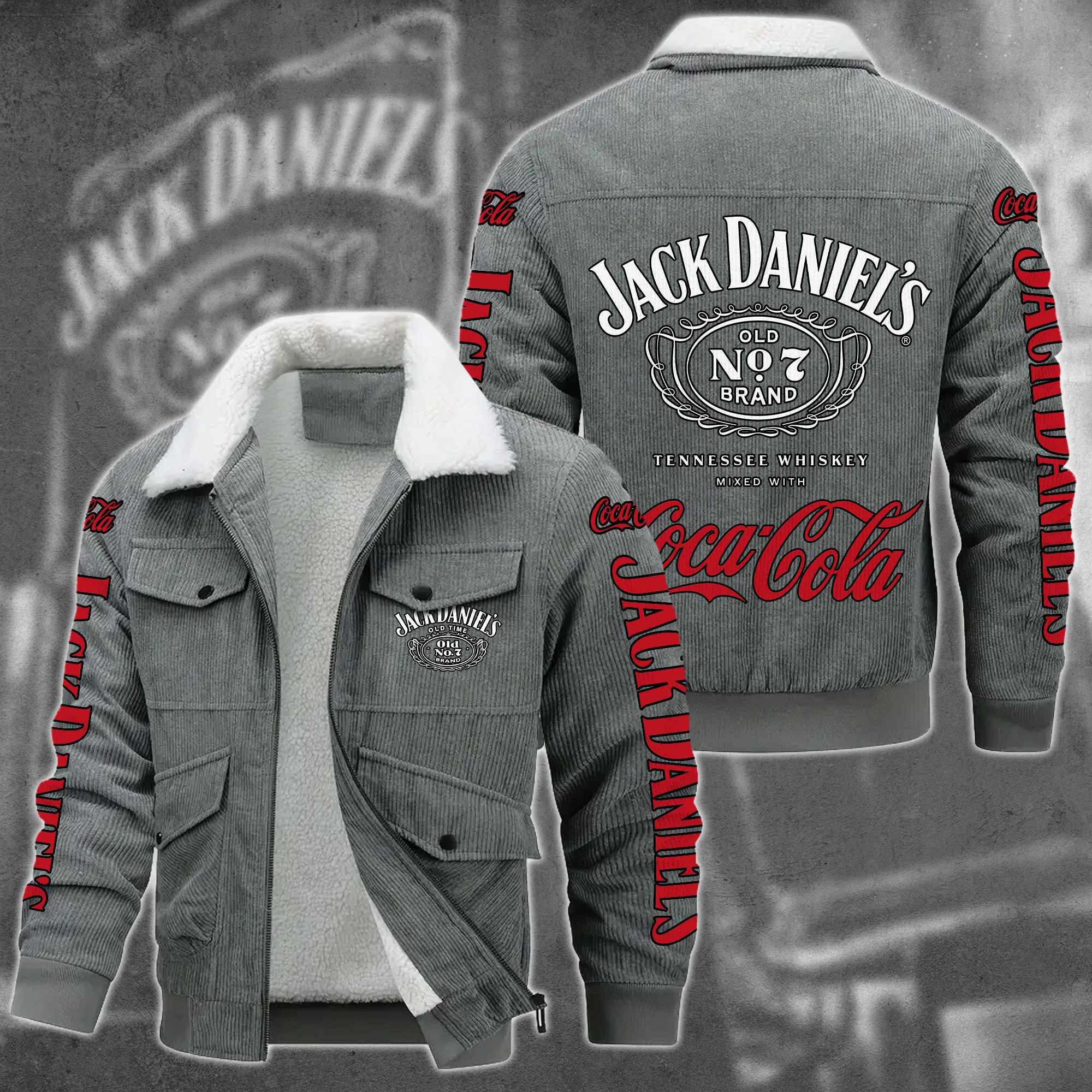 Jack Daniel's Whiskey Style Thermal Cotton Jacket Prim For Fans