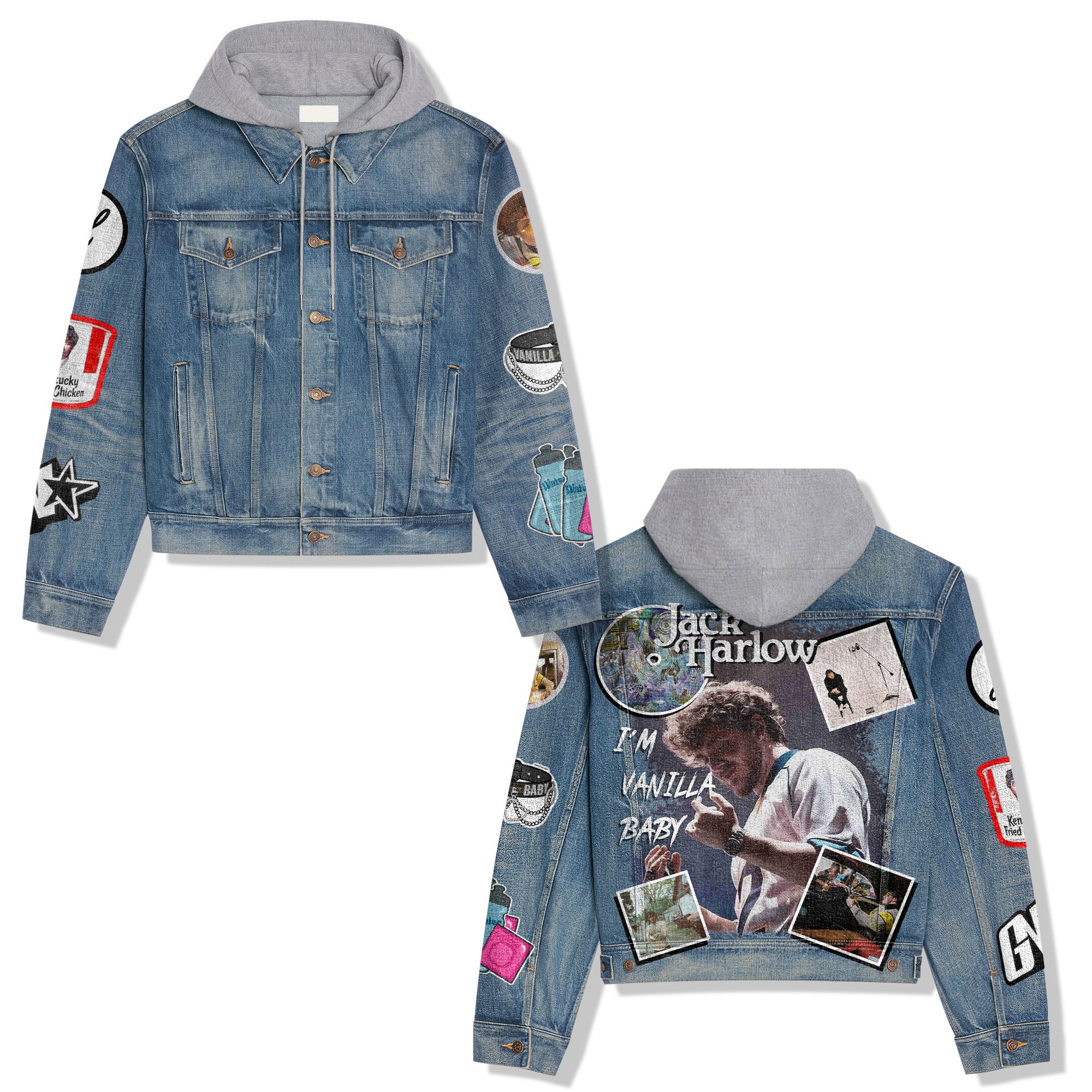 Jack Harlow Music Style Hooded Denim Jacket For Fans