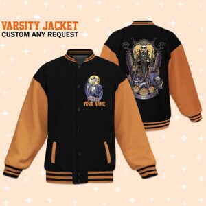 Jack Skellington Movies Style Baseball Jacket For Fans