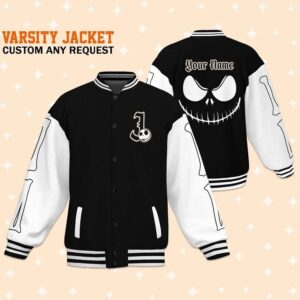 Jack Skellington Movies Style Baseball Jacket For Fans