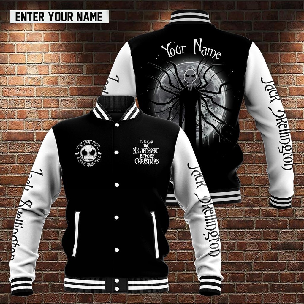 Jack Skellington Movies Style Baseball Jacket For Fans