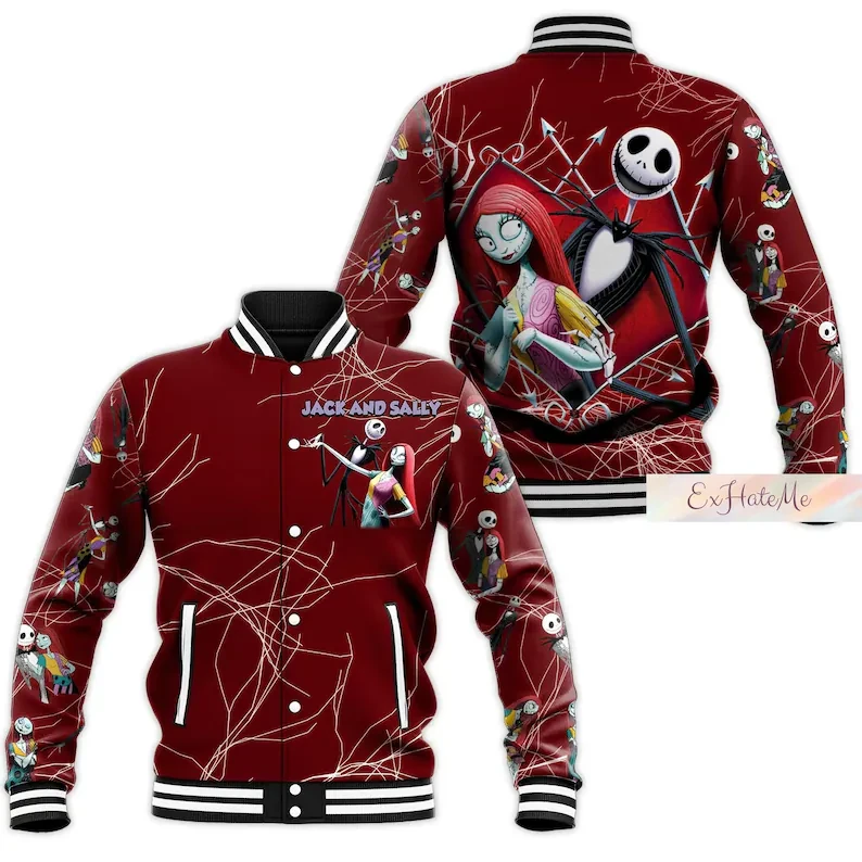 Jack Skellington Movies Style Baseball Jacket For Fans