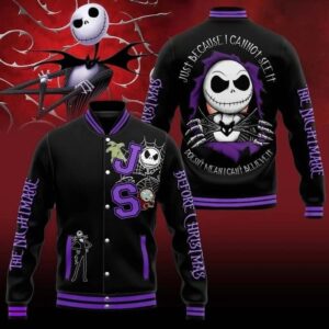 Jack Skellington Movies Style Baseball Jacket For Fans