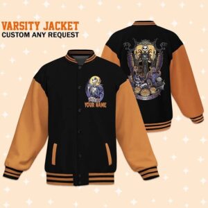 Jack Skellington Movies Style Baseball Jacket For Fans