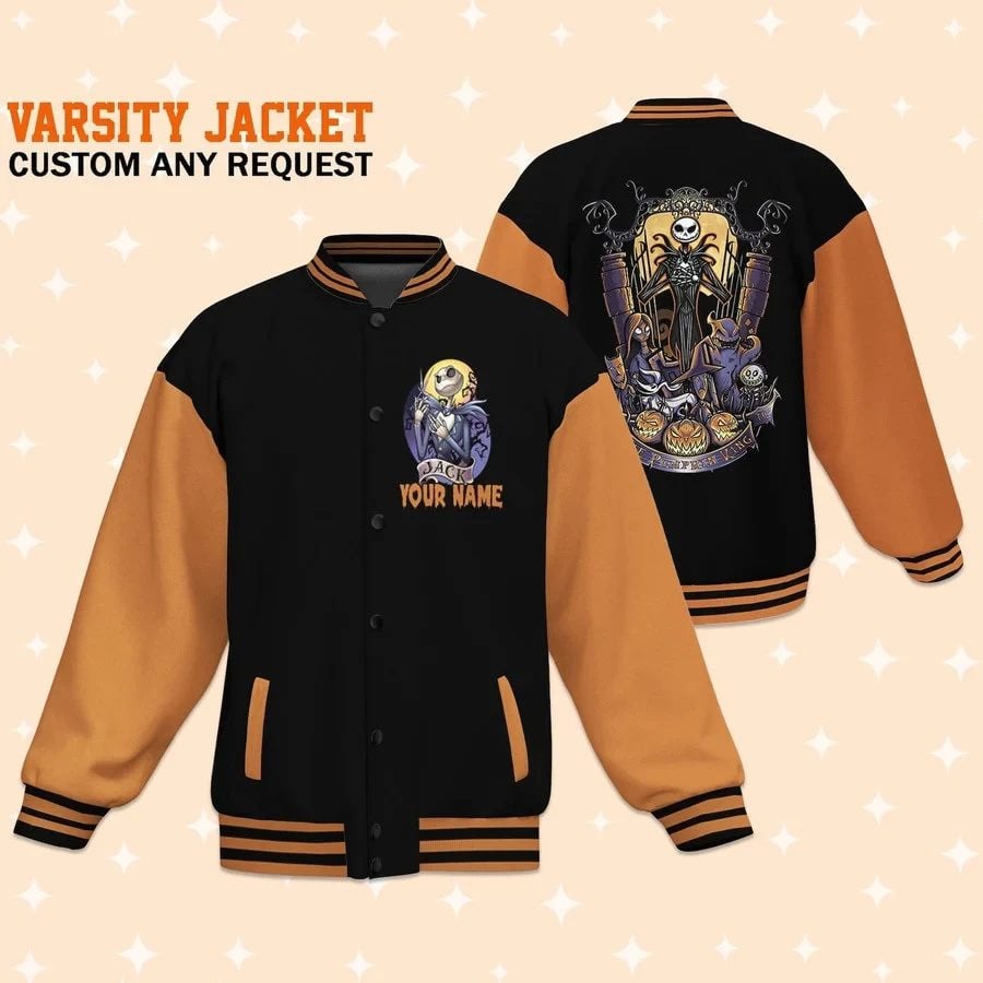 Jack Skellington Movies Style Baseball Jacket For Fans
