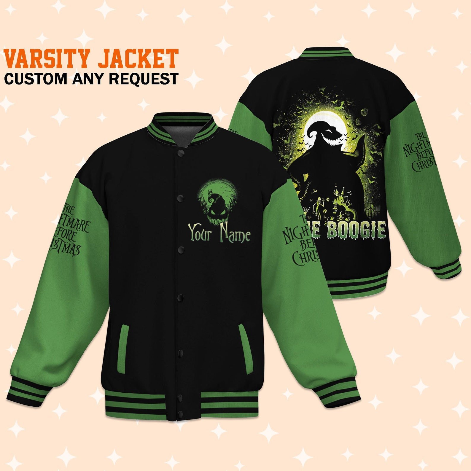 Jack Skellington Movies Style Baseball Jacket For Fans