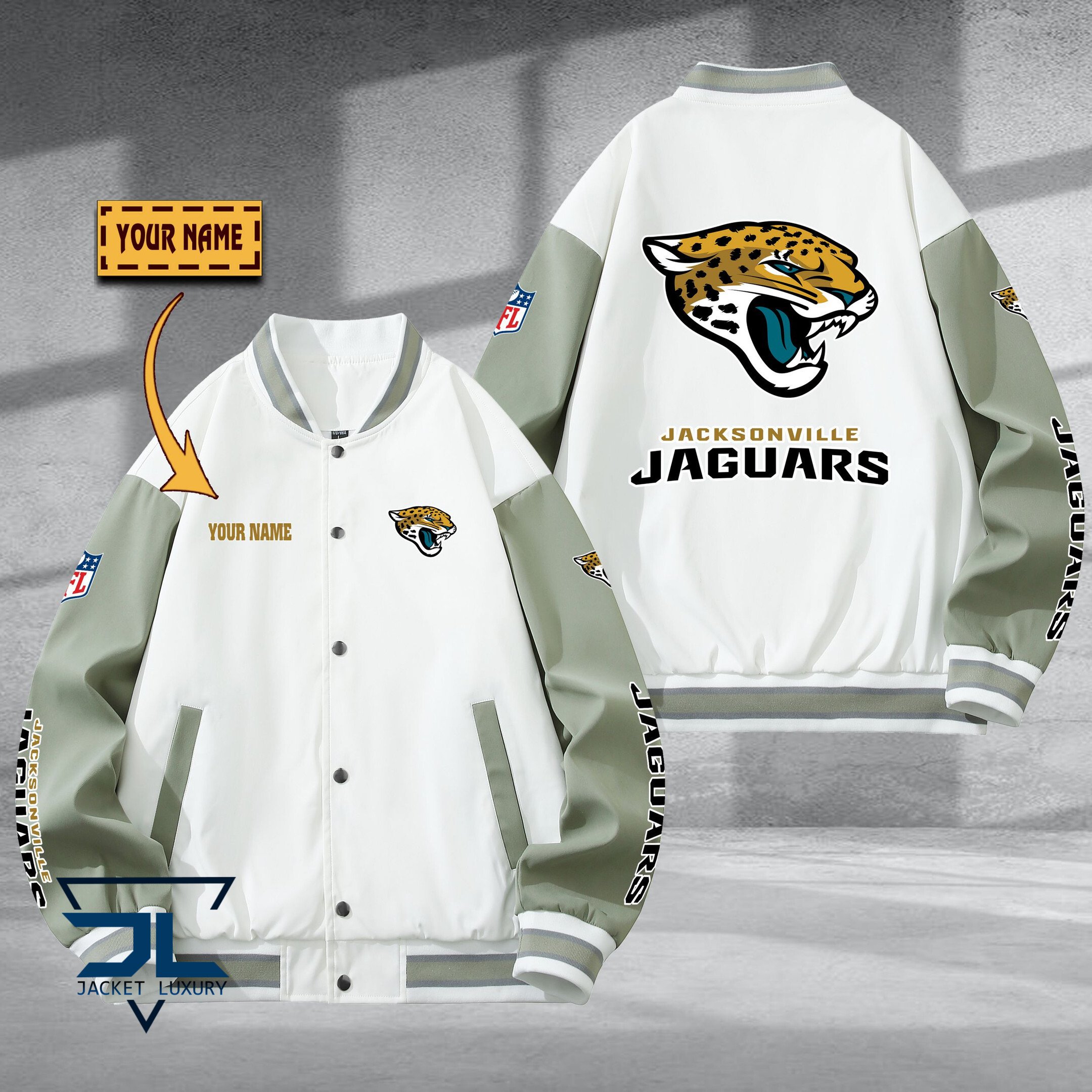 Jacksonville Jaguar NFL Style Baseball Jacket For Fan