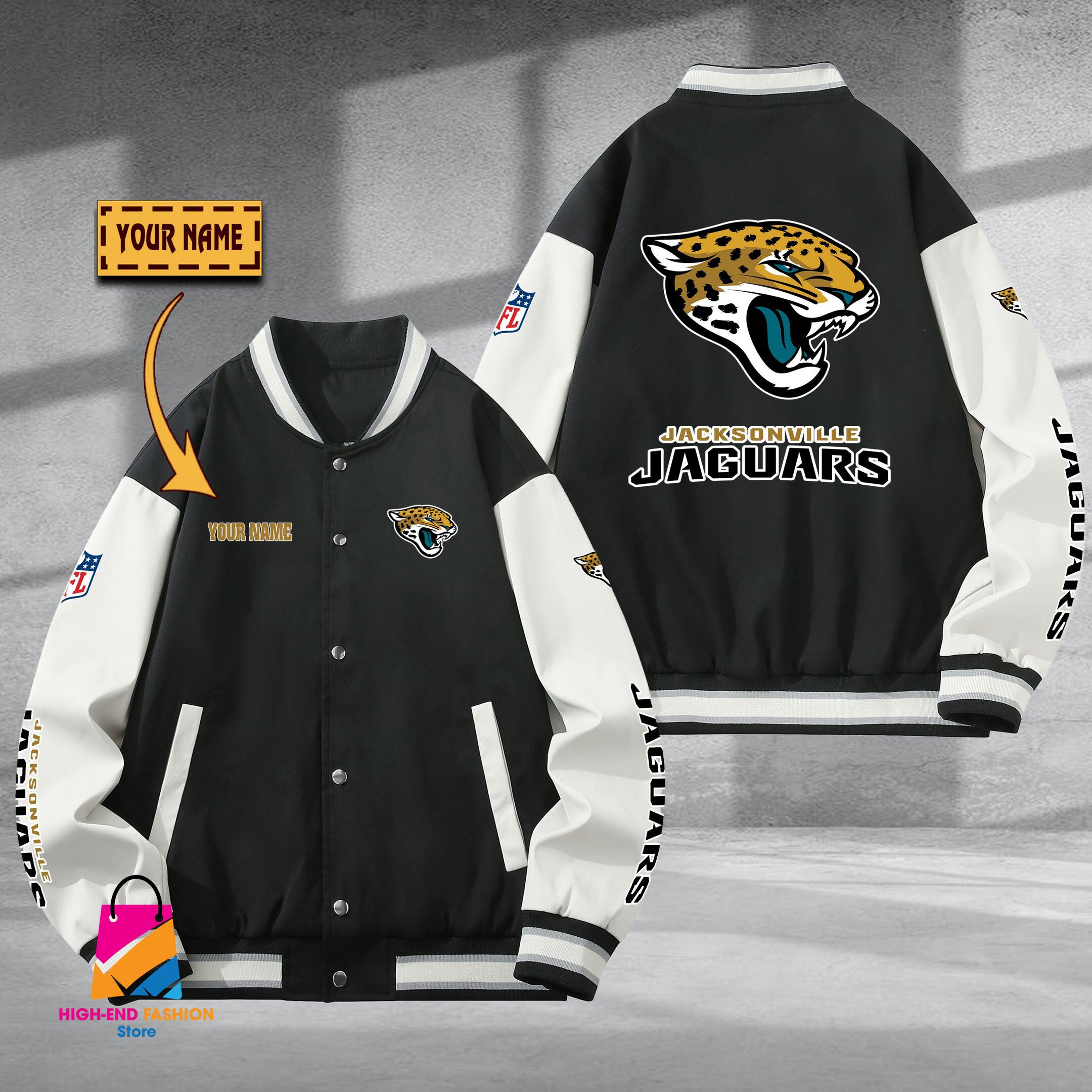 Jacksonville Jaguar NFL Style Baseball Jacket For Fan