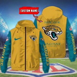 Jacksonville Jaguars NFL Personalized Style Windbreaker Jacket For Fans