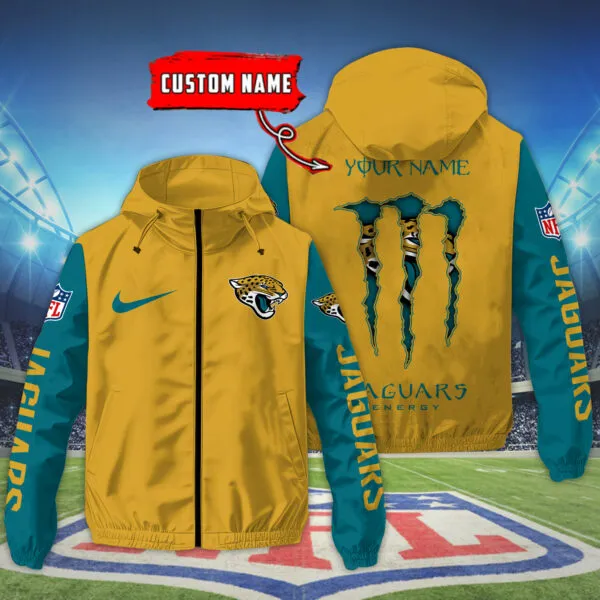 Jacksonville Jaguars NFL Personalized Style Windbreaker Jacket For Fans