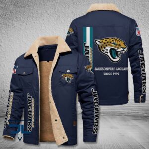 Jacksonville Jaguars NFL Style Fleece Thermal Cotton Jacket For Fans