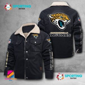 Jacksonville Jaguars NFL Style Fleece Thermal Cotton Jacket For Fans