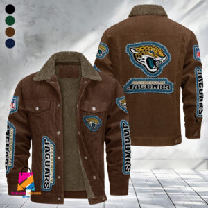 Jacksonville Jaguars NFL Style Fleece Thermal Cotton Jacket For Fans