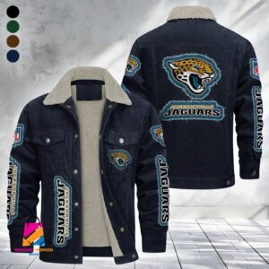 Jacksonville Jaguars NFL Style Fleece Thermal Cotton Jacket For Fans