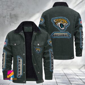 Jacksonville Jaguars NFL Style Fleece Thermal Cotton Jacket For Fans