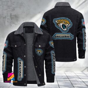 Jacksonville Jaguars NFL Style Fleece Thermal Cotton Jacket For Fans