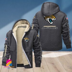 Jacksonville Jaguars NFL Style Fleece Zip Hoodie Jacket For Fans