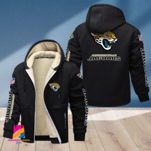 Jacksonville Jaguars NFL Style Fleece Zip Hoodie Jacket For Fans