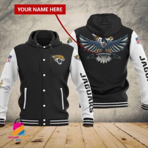 Jacksonville Jaguars NFL Style Hooded Baseball Jacket For Fan