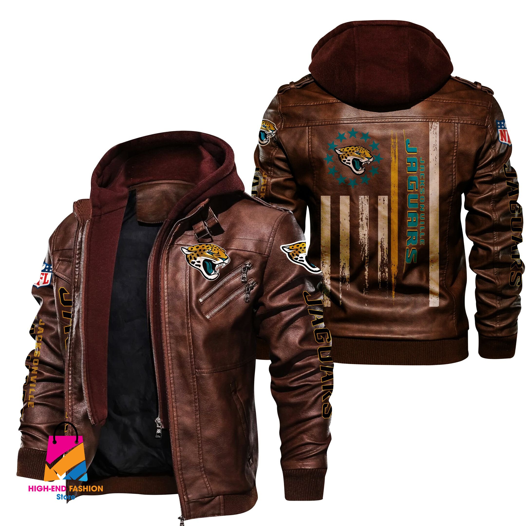 Jacksonville Jaguars NFL Style Leather Jacket For Fan