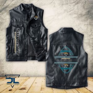 Jacksonville Jaguars NFL Style Sleeveless Leather Jacket For Fans