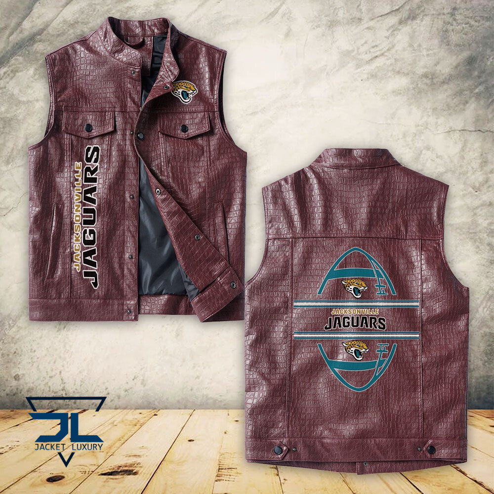 Jacksonville Jaguars NFL Style Sleeveless Leather Jacket For Fans
