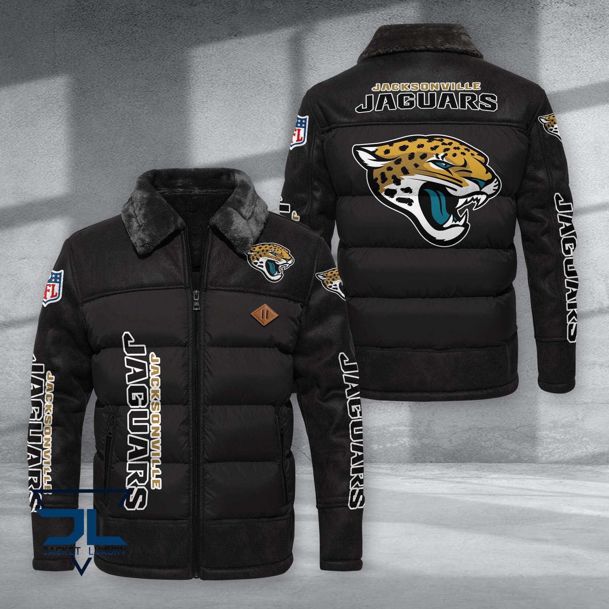 Jacksonville Jaguars NFL Style Puffer Jacket For Fans